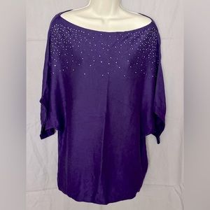 Worthington Women’s Petite Short Sleeve Top Stretch Sweater Size PM